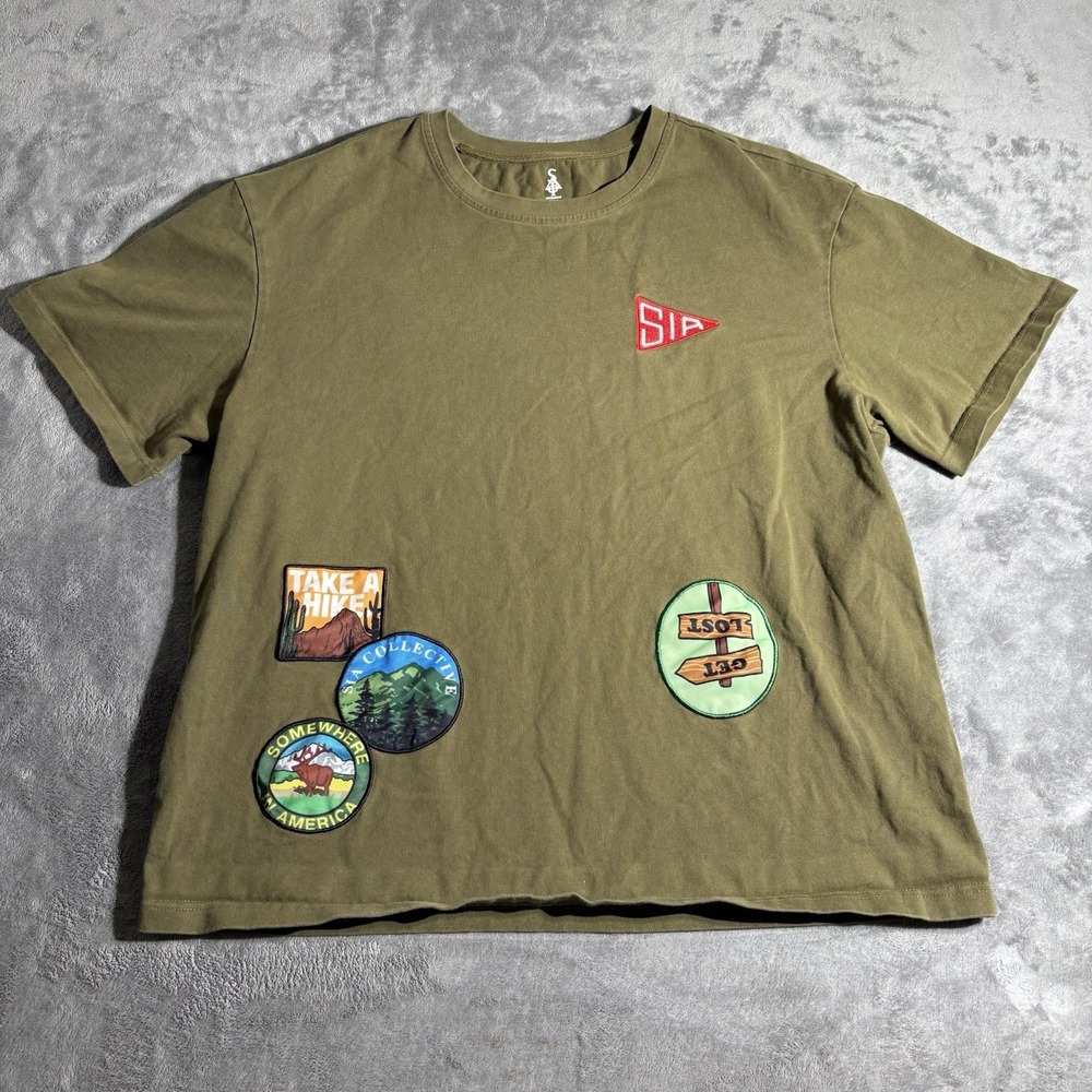 SIA Collective Somewhere In America TAKE A HIKE! Green T-Shirt XL